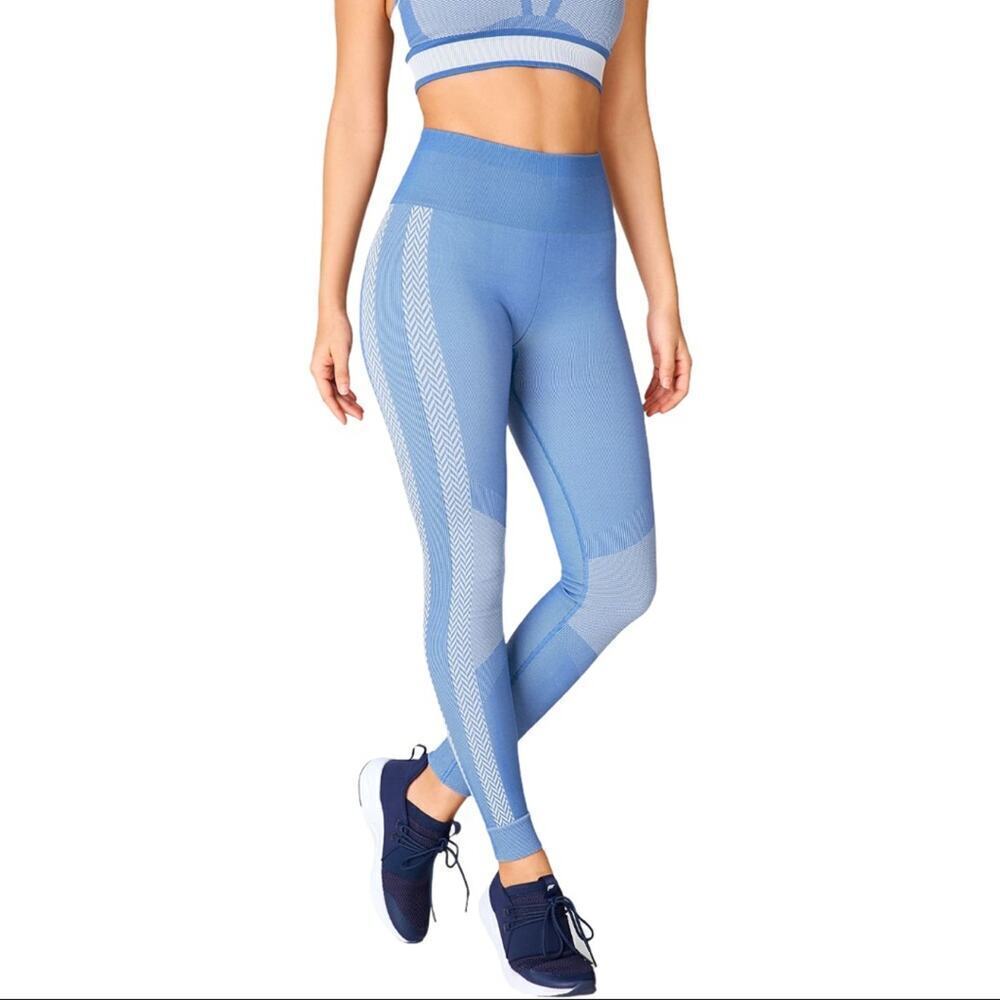 Fabletics Seamless Set Atlantic Blue/White M
